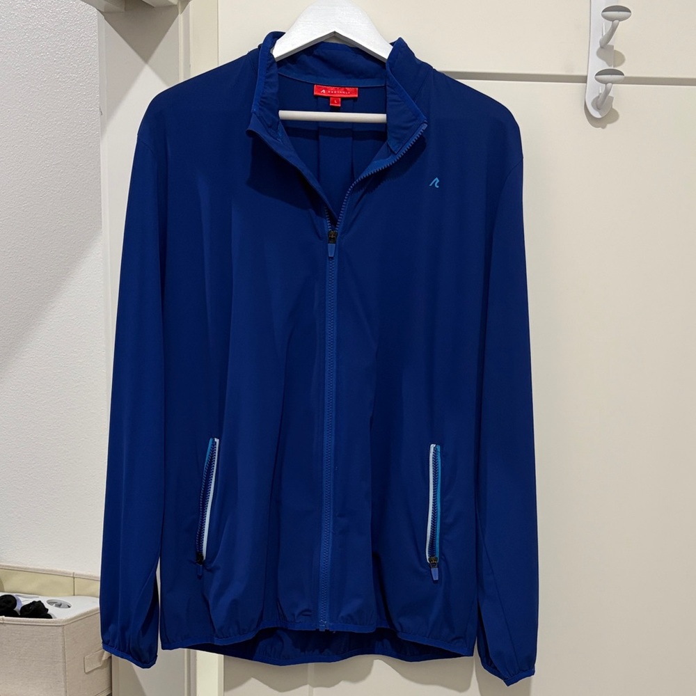 REDVANLY Men's Blue Windbreaker Jacket